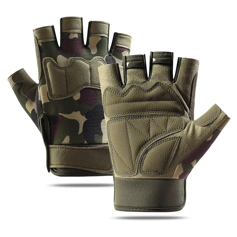 1 Pair of Paratrooper Half Finger Tactical Gloves for Male Special Forces Enthusiasts Outdoor Sports Cycling Mountaineering 2
