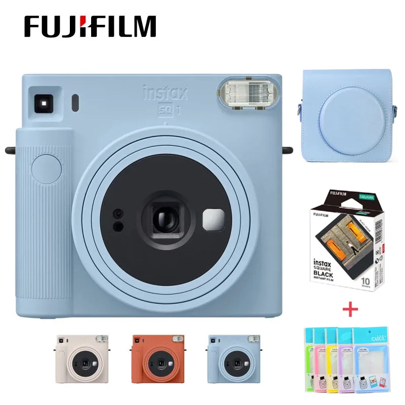 Fujifilm Instax Square Sq1 Fotocamera Con Fuji Square Instax Black Films / 5 Piccole Cornici Per Foto/Borsa Per Fotocamera Con Tracolla