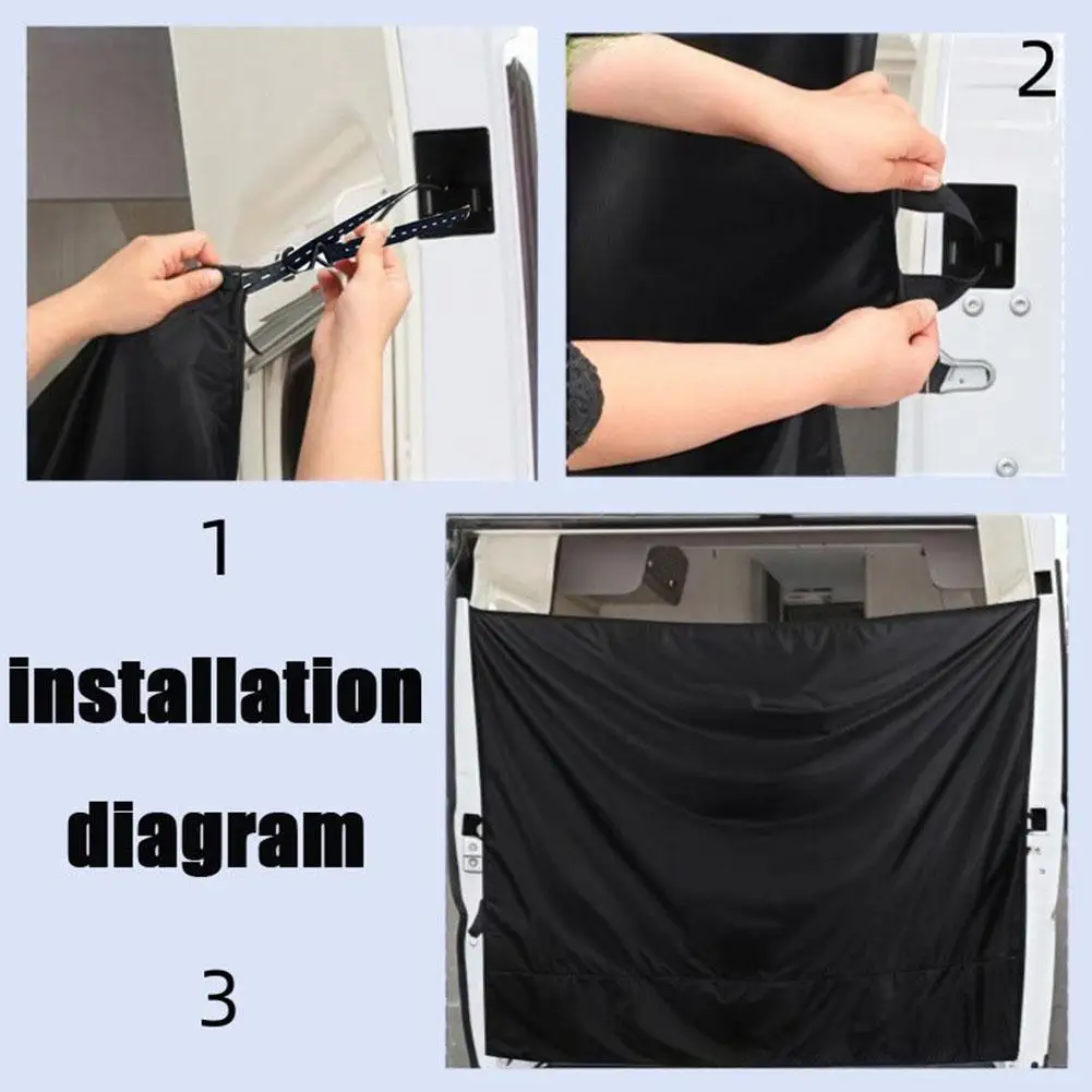 Oxford Cloth Privacy Shade Curtain for Vehicles - Rear Door and Divider Coverage