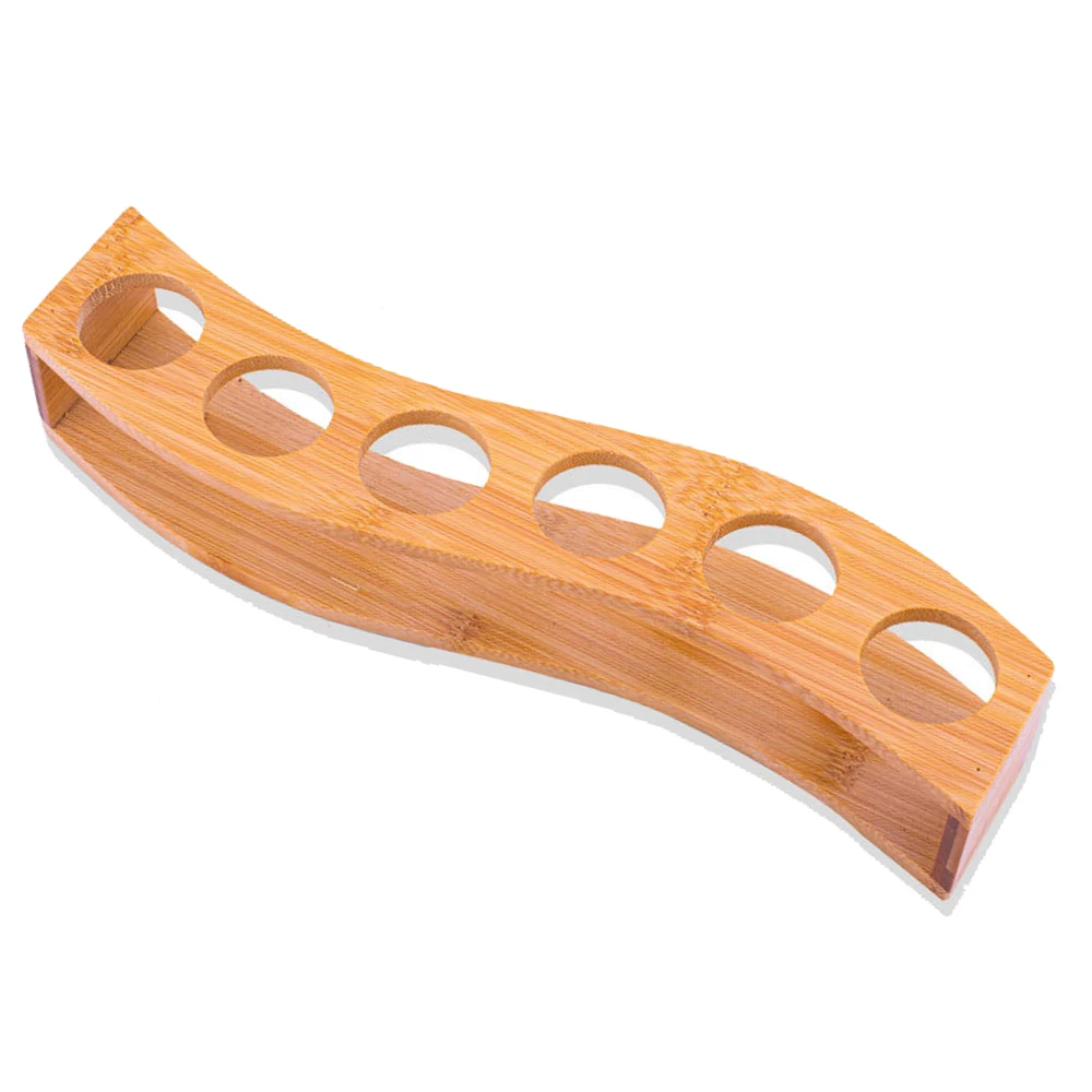 Shot Glass Holder Set 1Oz/30Ml 6Pcs Bamboo Holder