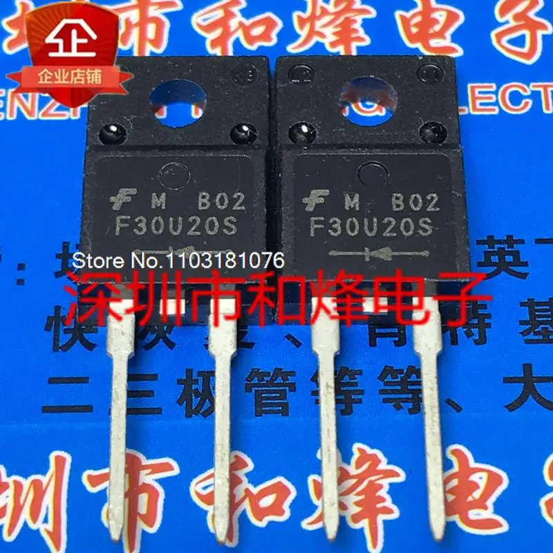 

(20PCS/LOT) FFPF30U20S F30U20S TO-220F 200V 30A New Original Stock Power chip