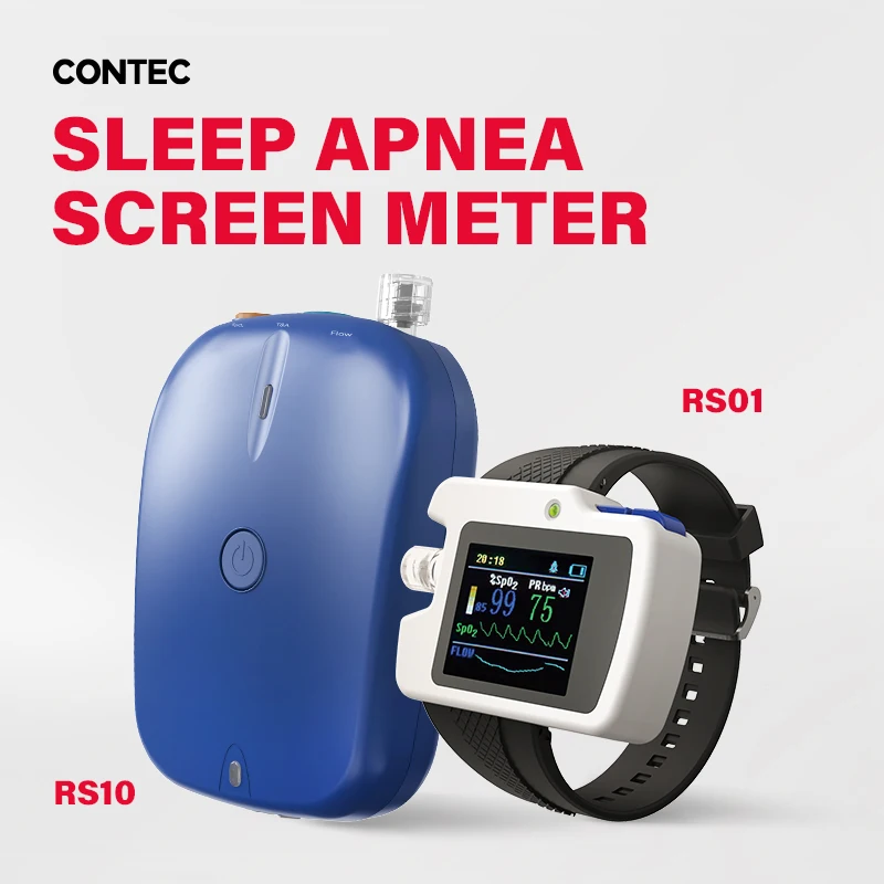 CONTEC Sleep Apnea Screening Monitor RS01/RS10-Snoring Syndrome Home Care Device for Sleep Apnea Monitoring sleep apnea monitor