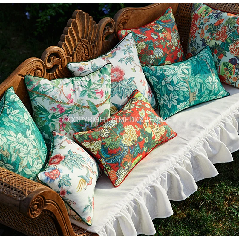 Housse de Coussin - Jardin Oriental