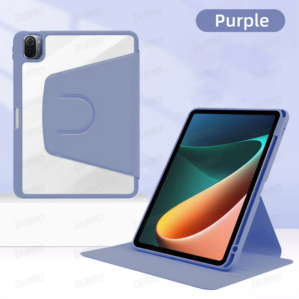 Universal 360° Rotation Tablet Case with Pen Slot - 12.4 TPU Protective Cover