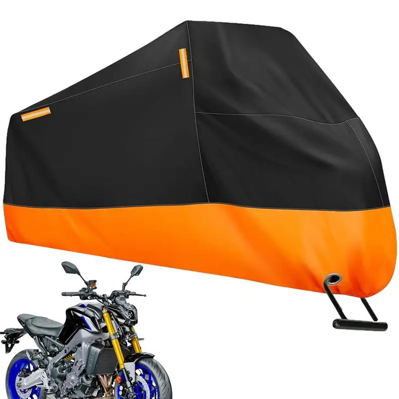 Motorcycle Rain Cover  Windproof Motorcycle Dust Cover with Reflective Strips Lightweight Moped for Adult Bikes All Seasons