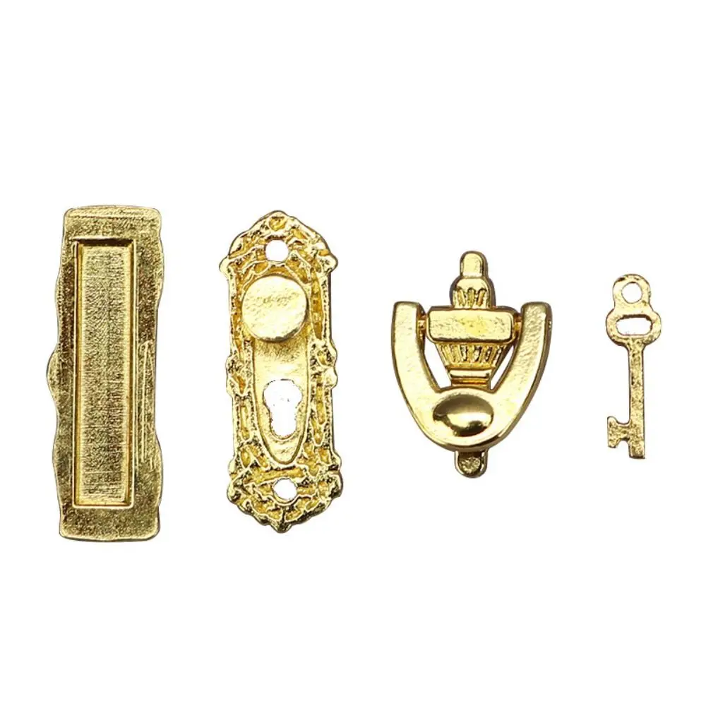 Miniature 1:12 Dollhouse Metal Door Knocker DIY Shooting Props Doll House Furniture Accessories Decor Toy for 1/12 1/6 Dollhouse