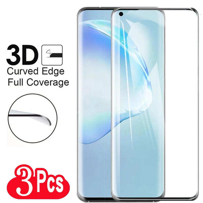 

3Pcs Full Curved Edge Tempered Glass For Samsung Galaxy Note 20 10 S8 S9 S10 S20 S21 Ultra S22 Plus Screen Protector Protective