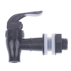 Glass Beverage Dispenser with Leakproof Faucet - 2L Capacity (Black)