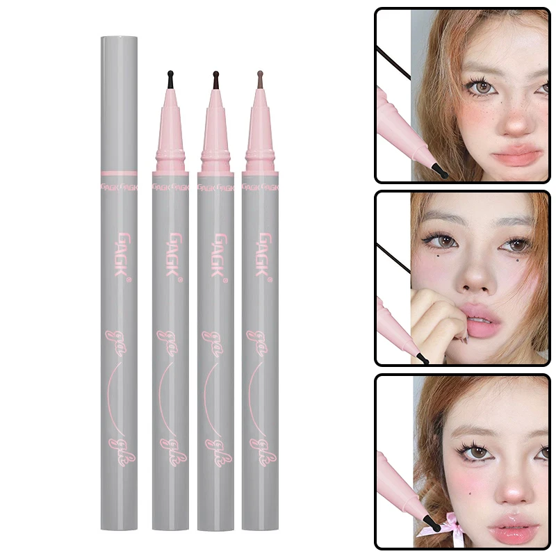 Face Fake Freckles Pen Natural Lifelike Fake Freckle Makeup Round Head Pen Waterproof Sweat-Proof Face Dot Mole Liquid