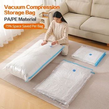 Reusable Vacuum Compression Storage Bags for Clothes & Blankets 1