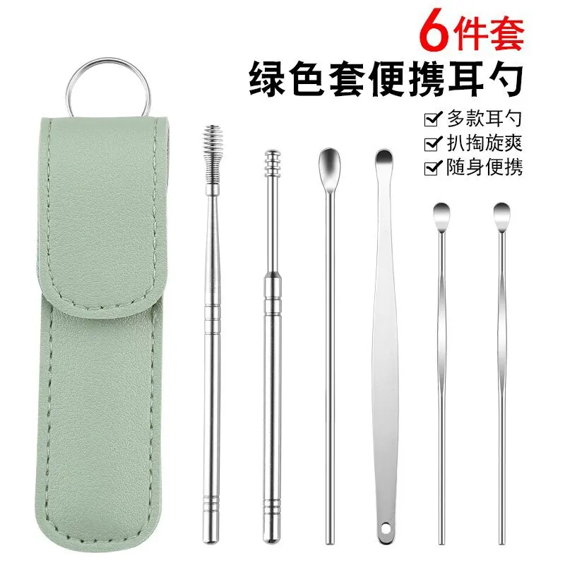 Description Picture 4 of item6PCS Ear Cleaner Wax Removal Tool Earpick Sticks Earwax Remover Curette Ear Pick Cleaning Ear Cleanser Spoon Health Care Earpick