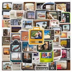 Vintage TV Set Art Graffiti Stickers - Retro Waterproof Decals (50PCS)