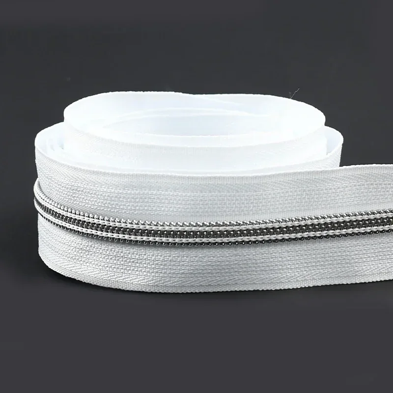 Nylon Zippers Silver Teeth Roll for Sewing and DIY Tailoring Accessories