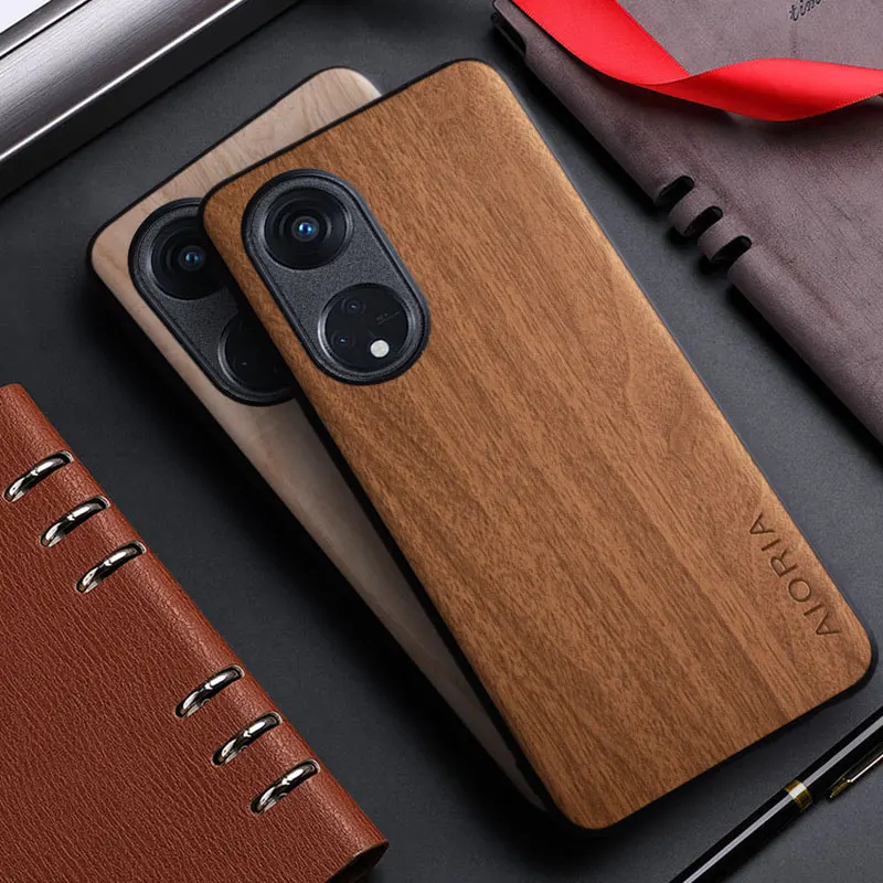 Eco-Friendly Bamboo Wood Pattern Leather Case - Premium Protection
