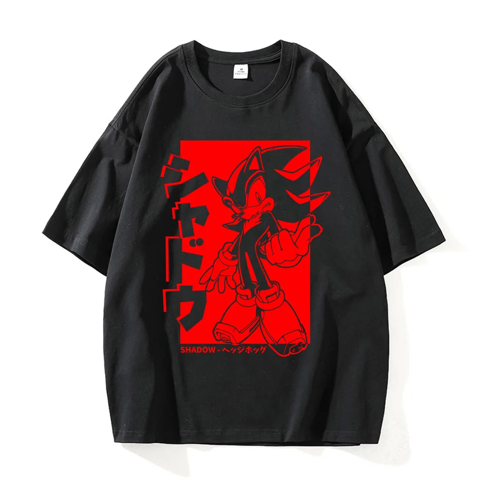 Shadow Hedgehog T Shirt Men Retro Vintage Graphic Tees Men Harajuku Cotton Casual Short Sleeve Tshirt Tops Unisex Male 4