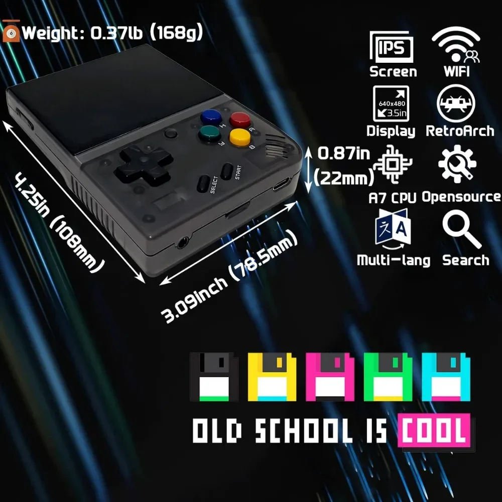 MIYOO Mini Plus Retro Console portatile per videogiochi classici con sistema Linux e schermo IPS da 3,5 pollici, ideale come regalo per bambini._voghion.com
