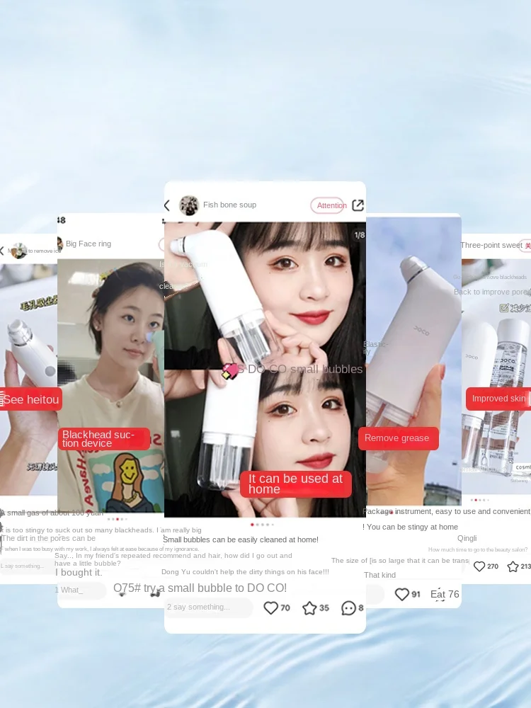 

DOCO small bubble sucking blackhead artifact beauty device for acne cleaning electric aspirator for face
