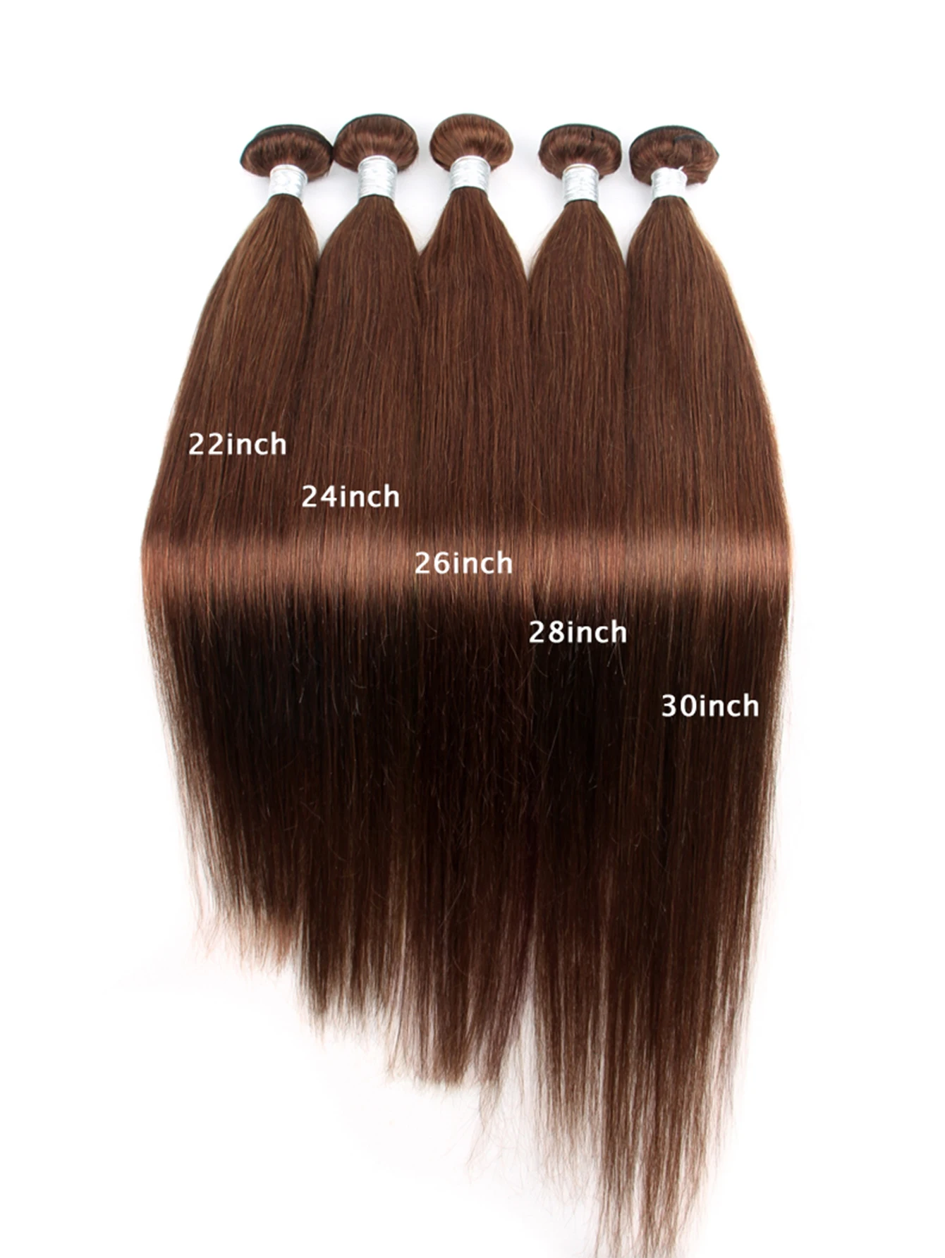 #4 Straight Human Hair Weave Bundles 1/3/4 Pieces Light Brown Human Hair Extensions 8-32 Inch Brazilian Remy human hair extensions human hair bundles human hair bulk