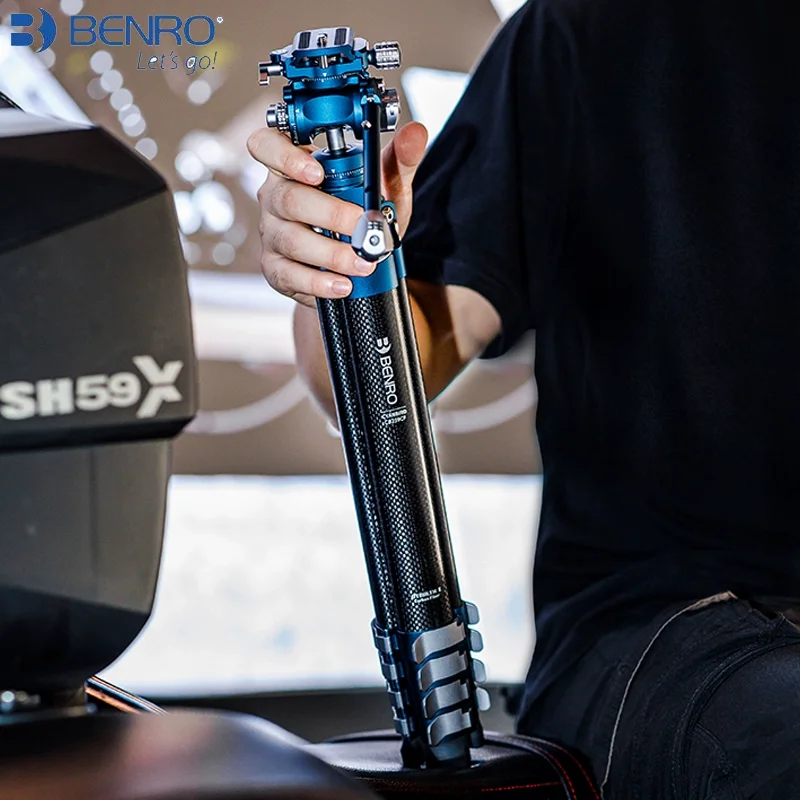 Benro Bluebird CB258CK CB259AFK CB259CFK Carbon Fiber Video Tripod Kit Fluid Head Twist max load 4.5kg camera tripod photography tripod