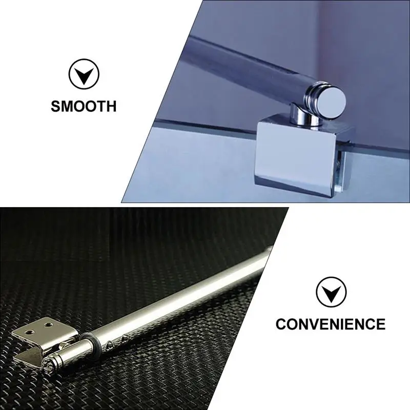 Frameless Shower Glass Panel Support Bar Sturdy Shower Door Hardware Bracket Bathroom Panel Fixing Solution