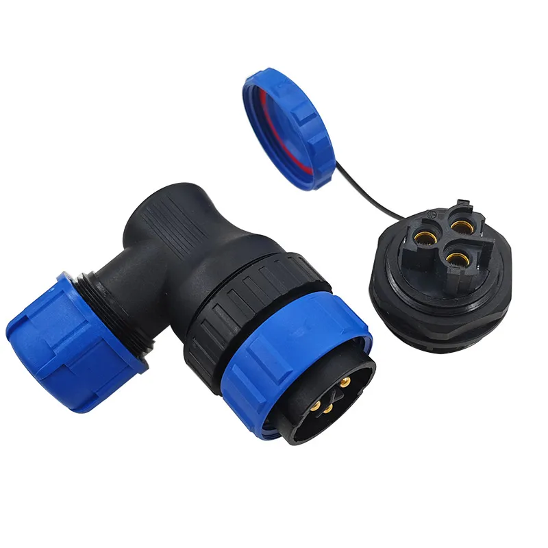 thumbnail interactive-video image 1 of LP/SP21 Nut/Flange/Docking Waterproof Connector Welding Free 2/3/4/5/6/7 Pin IP68 Outdoor Female Plug Male Socket Screw Wiring 1 of 12