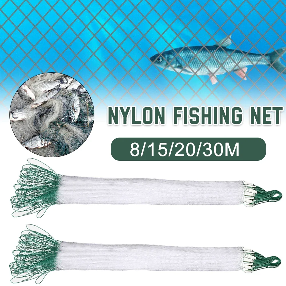 15/20/30m Fishing Net  Monofilament FishMesh Trap Monofilament Gill Net Netting Tackle Outdoor Fishing Accessories