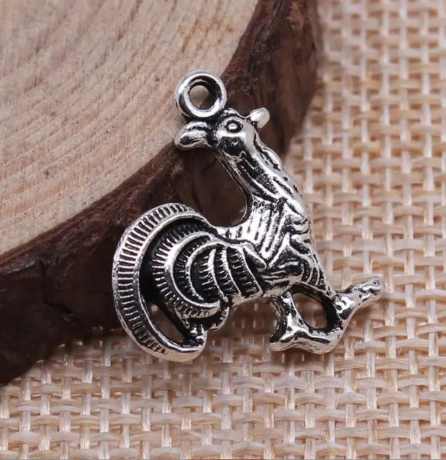 

50pcs 20x16mm Alloy Charm Animal Rooster for DIY Jewelry Crafts EF3795