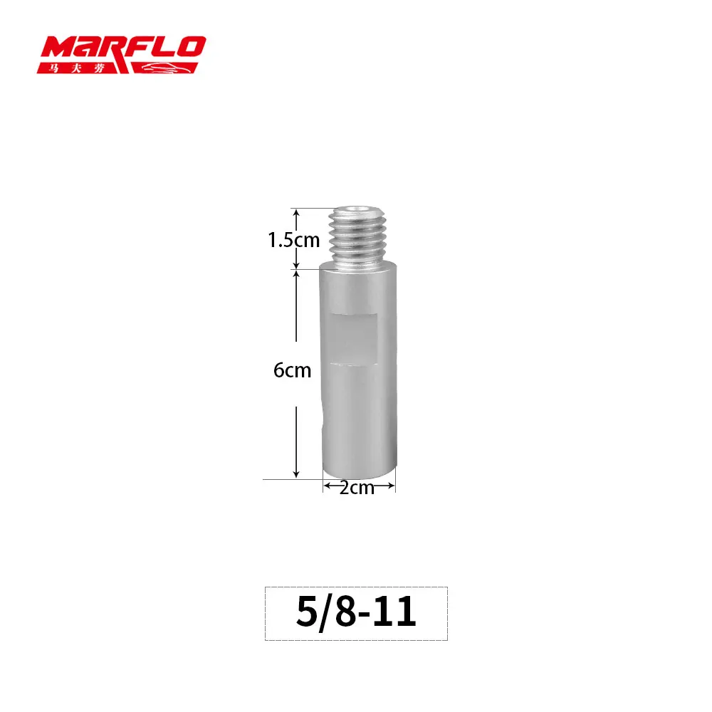 5/8-11 Marflo Aluminium Rotary Extension Shaft Set Connector Adapter Angle Grinder Rotary Polisher Extension Bar Connecting Rod