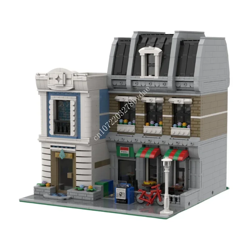 

Конструктор MOC модульный для пиццы и аркадных улиц, 2933 шт.