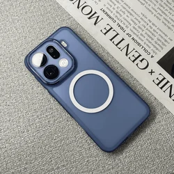 Enhanced Product Title: Premium Magnetic Transparent Shockproof Case with Lens Protection for Oppo Find X9 (Blue Magnetic)
