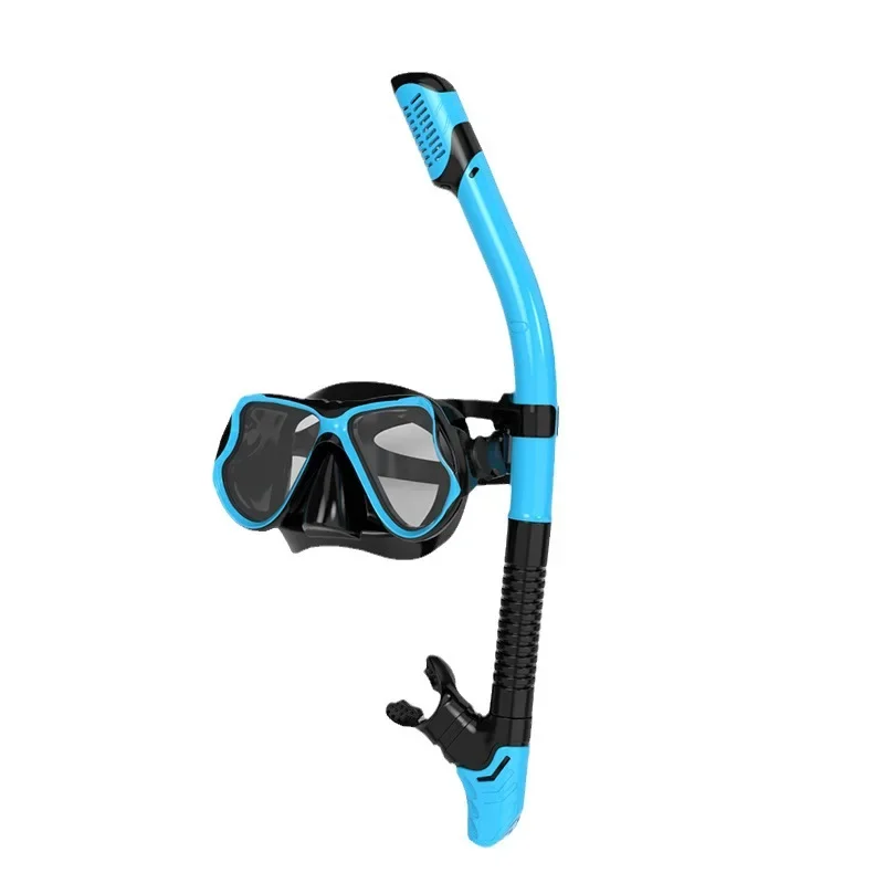 Diving goggles set Professional snorkeling snorkel set Large frame silicone diving mask Full dry snorkel 5
