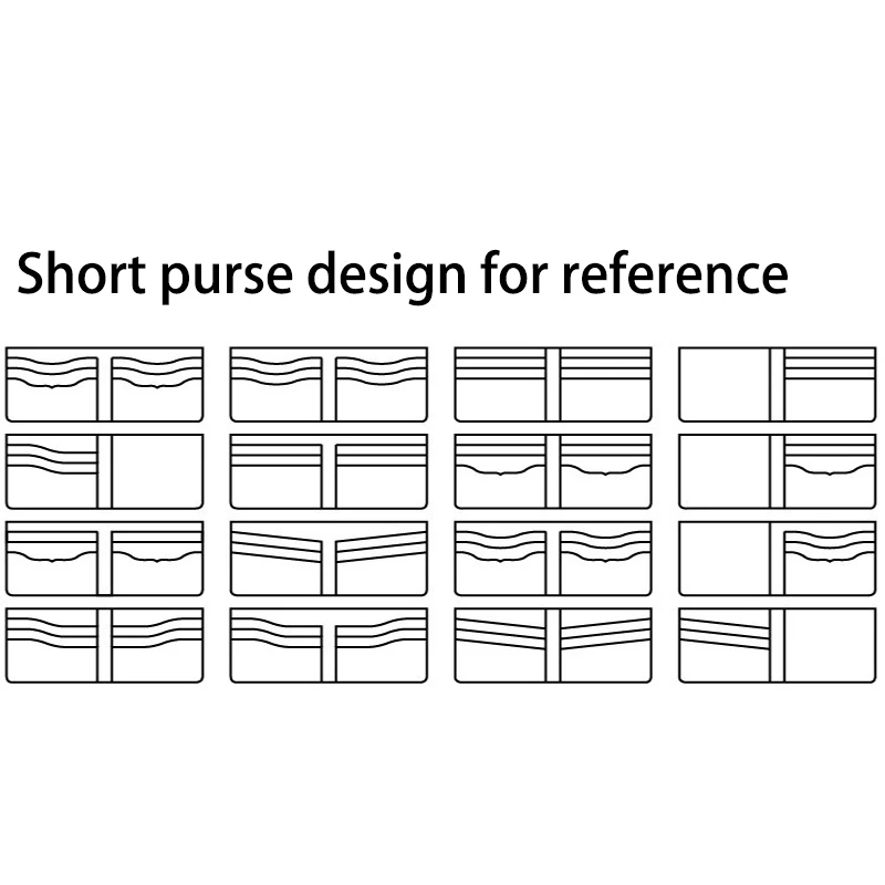 13PCS/Set Wallet Pattern Stencil Template Set Universal Short Clip Template Pattern Sewing Stencils DIY Set sewing stencils set