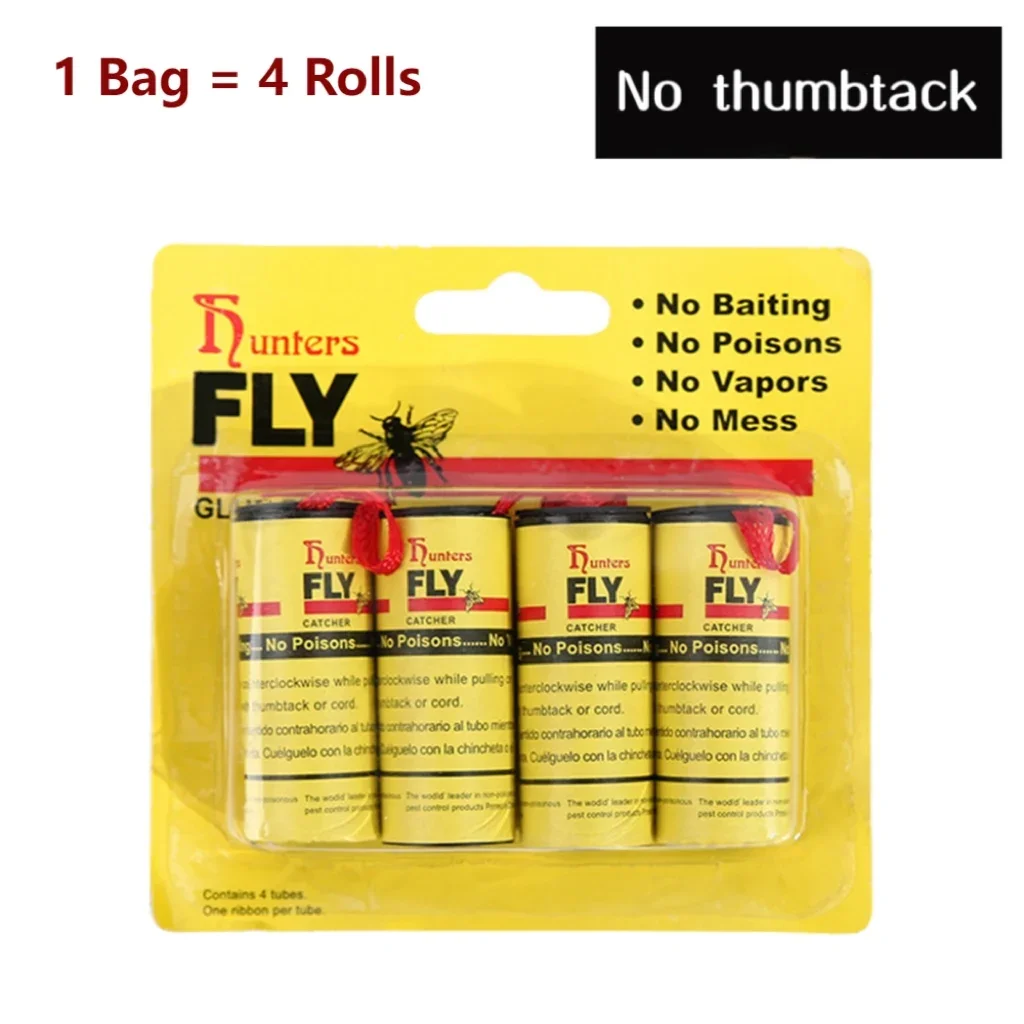 זבוב הרוצח מלכודת באגים חד פעמיות זבוב מלכודת נייר דבק דבק דביק נייר דבק שאינו רעיל קל לשימוש חיצוני מקורה