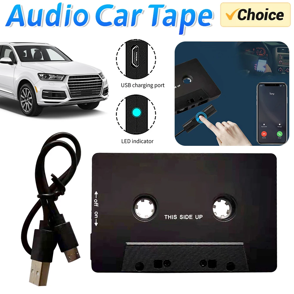 Bluetooth 5.0 Car Audio Stereo Cassette Vehicle Bluetooth Tape Cassette Player Car MP3 Handsfree Phonebook For Iphone 1PC