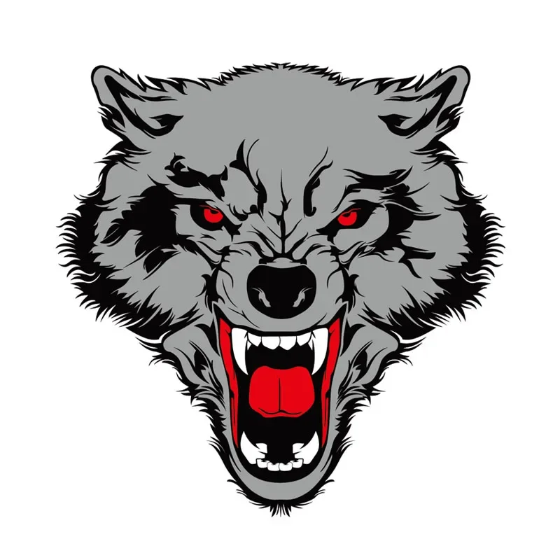 

Car Stickers Personalized Creative Stickers Wolf Head Wolf Totem Car Decoration Waterproof and Sunscreen PVC 14*14cm