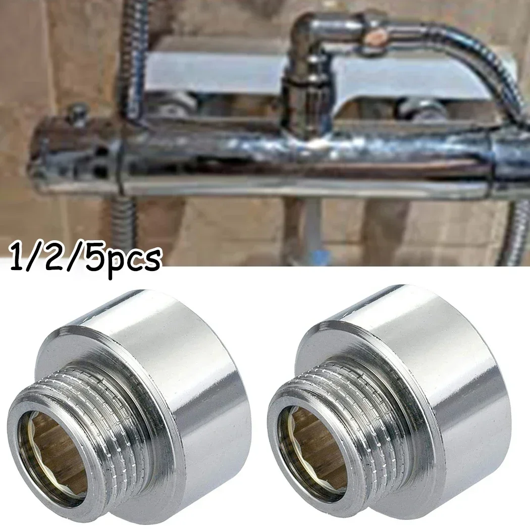 1/2pc Adapter Shower Hose Adaptor 3/4"(25mm) Female To 1/2" (20mm) Male Chrome Reducer Bathroom Faucet Pipe Fittings 6