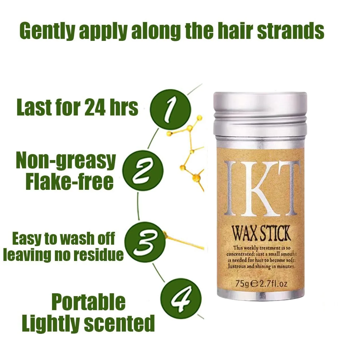 Hair Wax Stick for kids flyaways hair Hair Styling Waxes Dance Accessories Slick Stick for Women Teen Girls Gel Tamer Bun Maker 3
