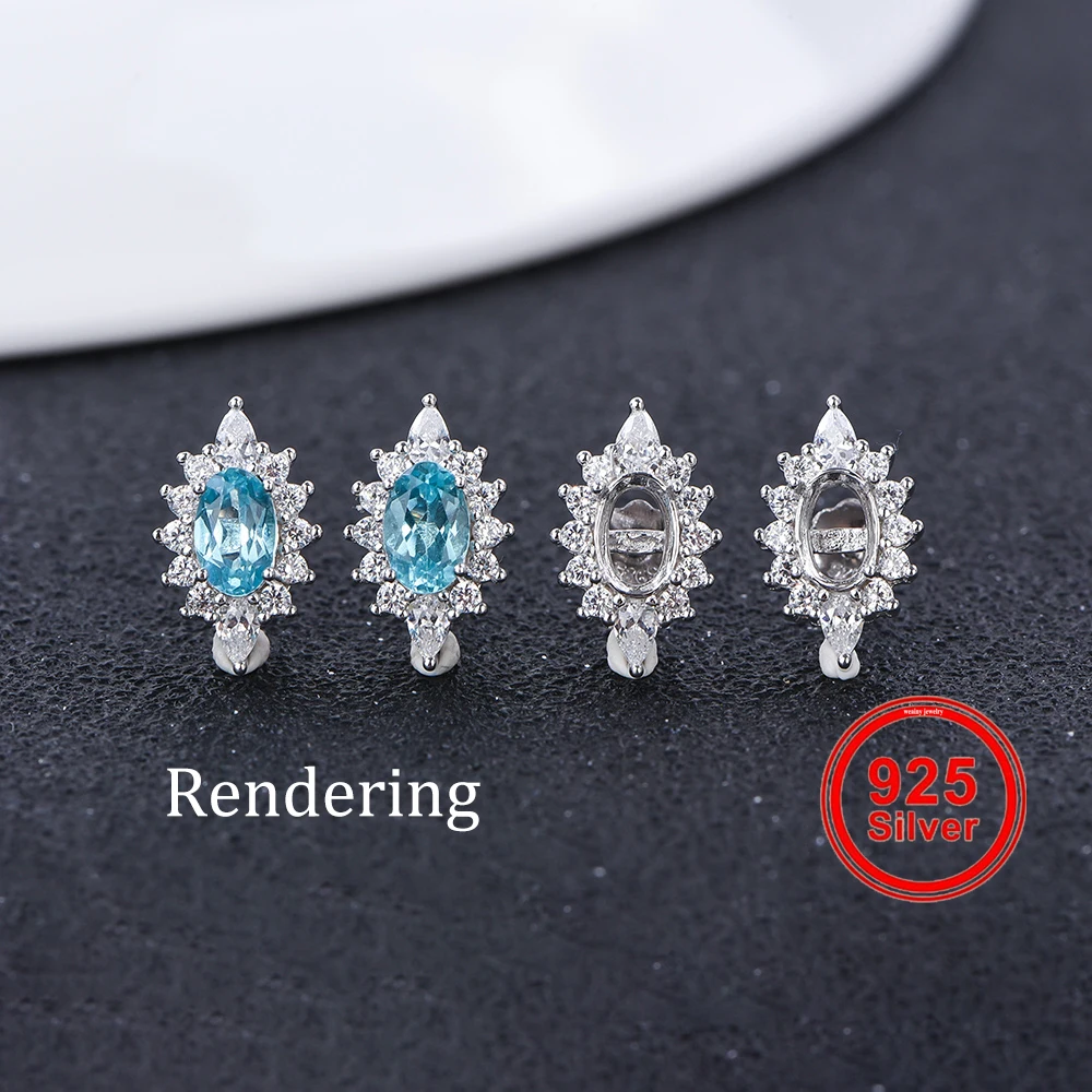 

Серьги в роскошном стиле размером 4*6 мм, из стерлингового серебра S925, подходят для женских украшений «сделай сам»