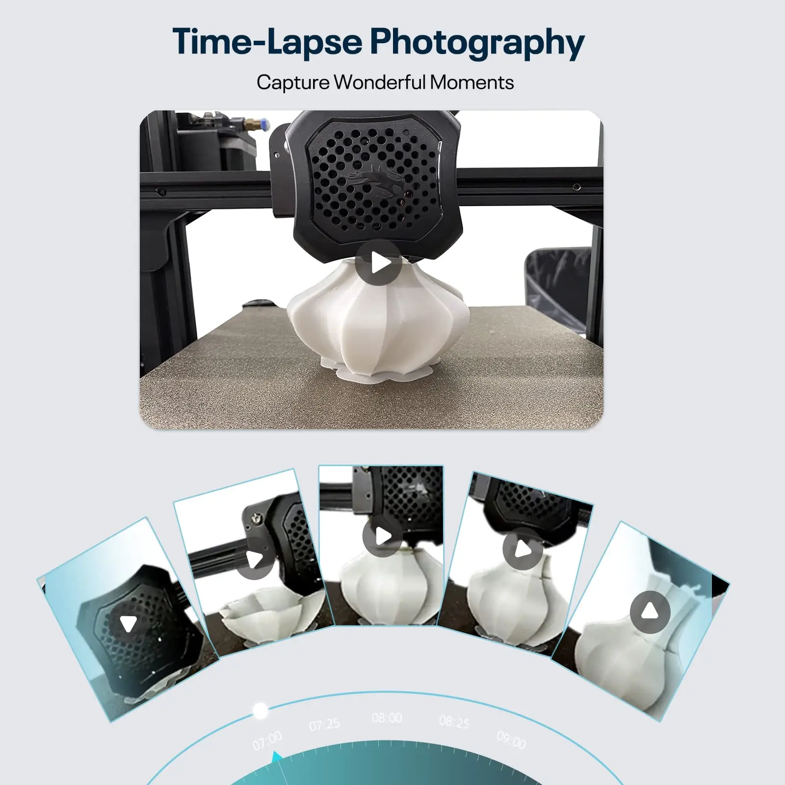 CREALITY 3D 스마트 키트 카메라 원격 제어 와이파이 박스, Ender-3 3Pro Ender-5 Ender 3 V2 CR-10 3D 프린터 부품용, 8G TF 카드 포함