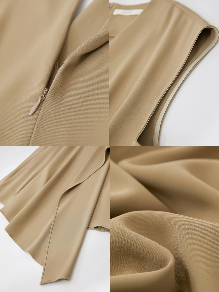 AMI PARIS Sleeveless dress ベージュ AMI Paris rib-jersey short-sleeve Maxi Dress | Neutrals