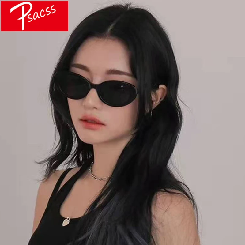

Psacss 2022 Small Oval Sunglasses Women/Men Luxury Brand Designer Black Sun Glasses Shades Women's Fashion Sunglass zonnebril