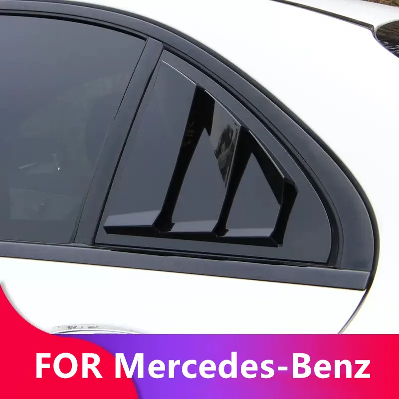 

Car blinds decorative cover Rear window triangle window decorative sticker For Mercedes Benz C E A Class CLA W205 W213 W177 W206