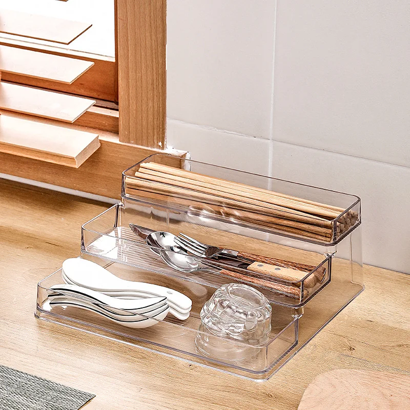 3 Tier Desktop Perfume Shelf Acrylic Cosmetic Organizer Perfume Storage Rack Doll Display Stand Kitchen Seasoning Organizer box 4
