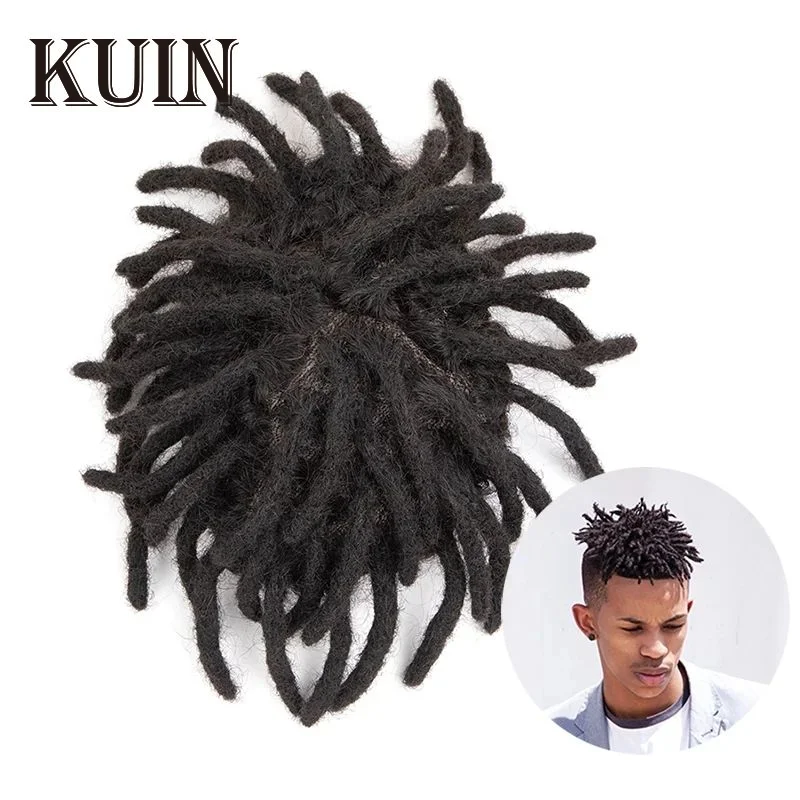 

Qhp Dreadlocks Toupee Men Afro Kinky Curly 100% Human Hair Wigs For Black Man Natural Hairpiece Men's Capillary Prothesis