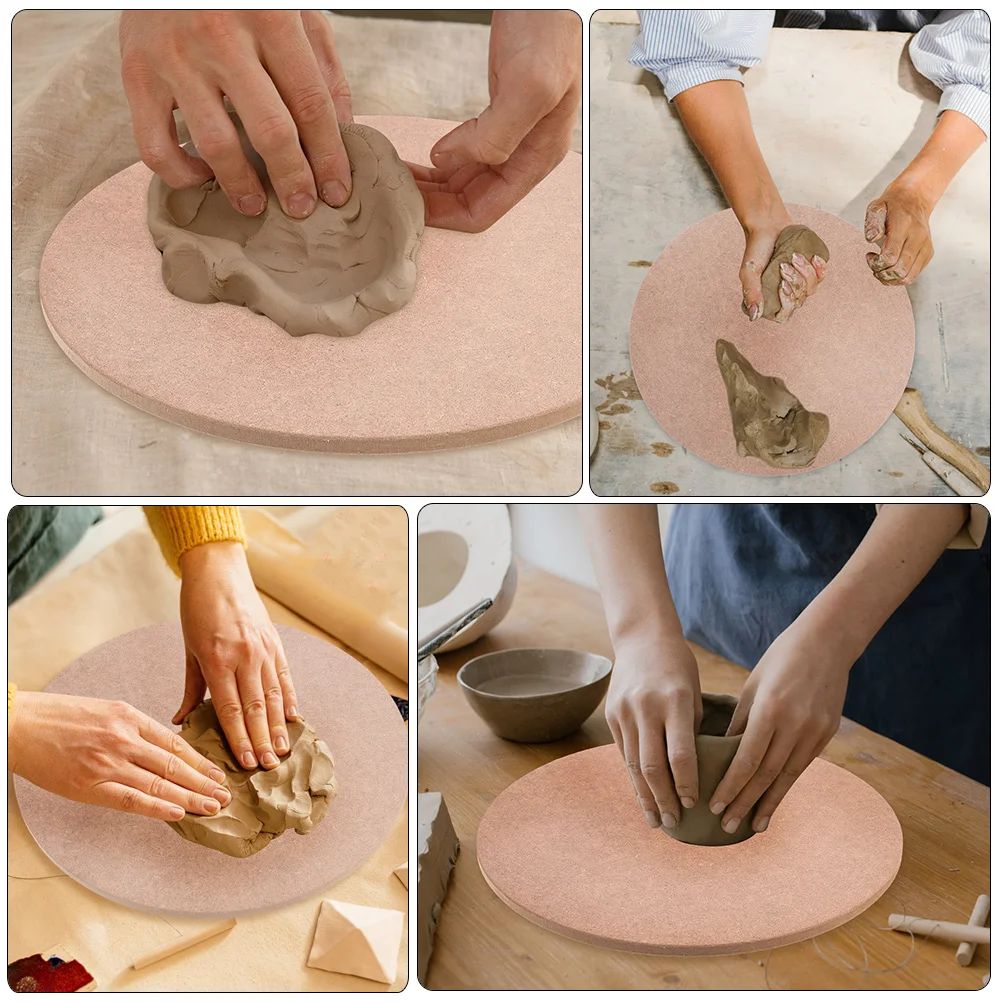 조각 기초 도자기 박쥐, 점토 공예 목재 제작 매트, 수공구, DIY 조각 플레이트 디스크, 공예품 원형 건조, 4 개