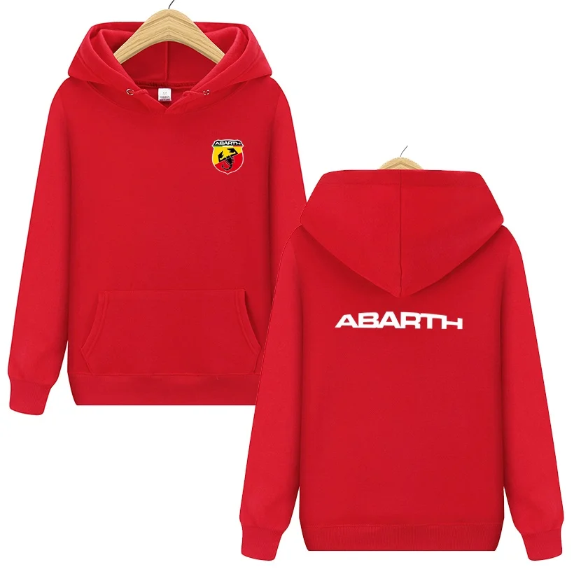 Youth Men's Abarth Scorpion Logo Men Hoodie Wool Warm Sweatshirt Men's Breathable Pullover Hoodie 5