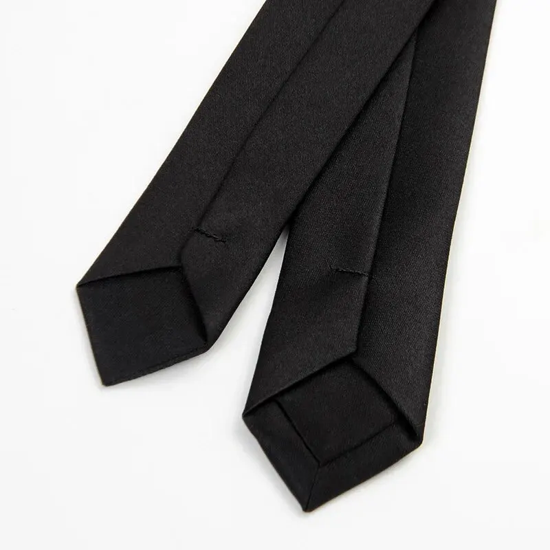 Narrow Tie 3cm Ultra-Narrow Men/Women Japanese School Style Shirt Decoration Suitable Funerals neck ties