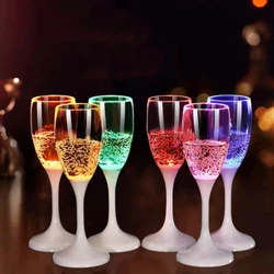 6pcs LED Light Glasses Champagne Flutes Cocktail Flashing Cups for Party Bar Night Club Drink Christmas Wedding Party wholesale