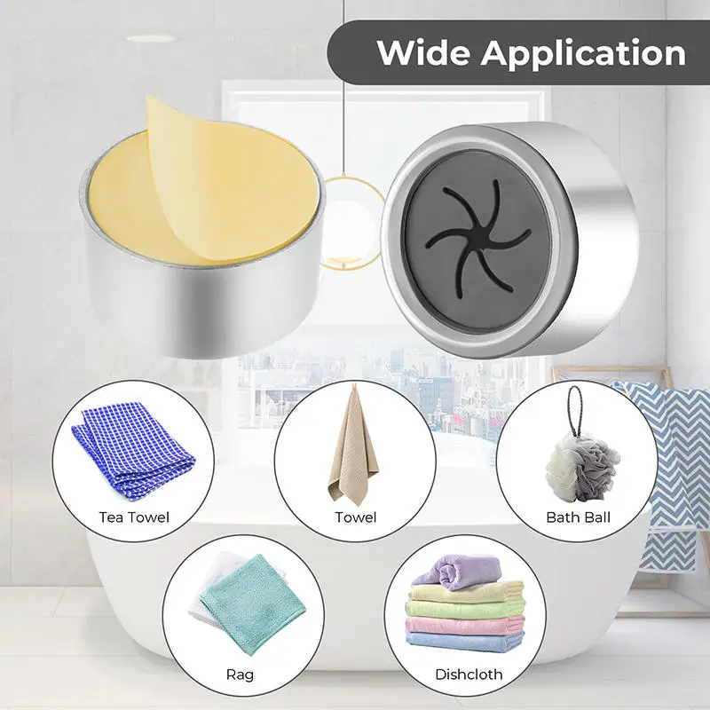 4PCS Non Punching Towel Hook Dishwashing Cloth Storage Racks Dishcloth Holder Kitchen Bathroom Accessories Towel Wall Hanging