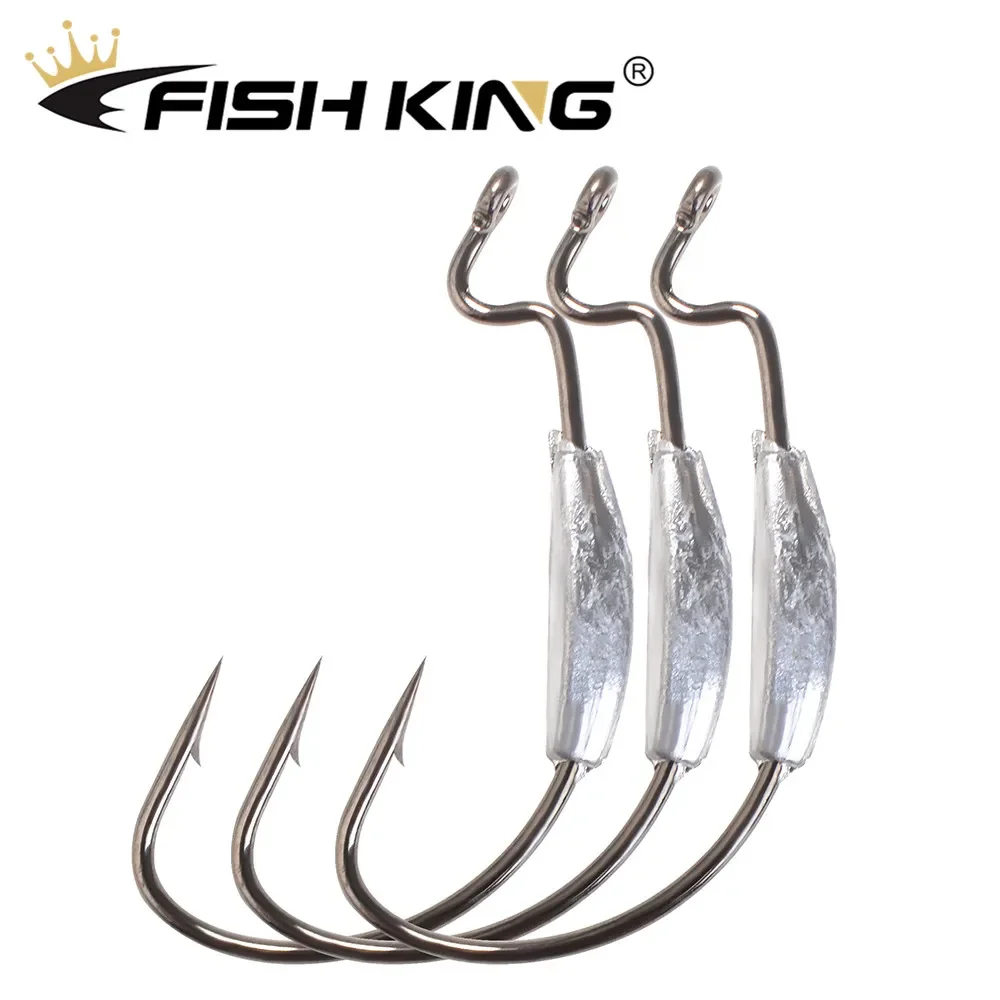 

Fishing Hook 5pcs/pack Fishing Soft Worm Jig Lead Lure Hooks High Carbon Steel Wide Super Lock Fishhooks Lure Softjerk Hooks